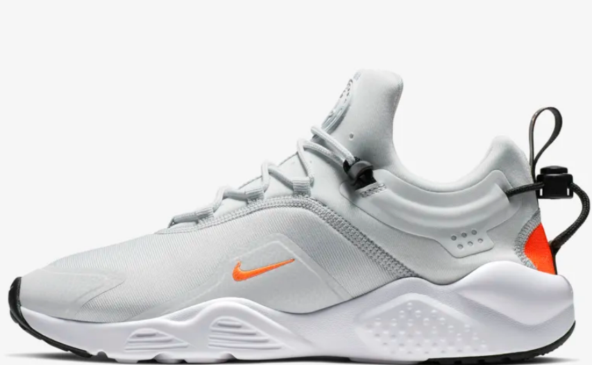 Women Nike Air Huarache 8 Grey Orange Shoes - Click Image to Close